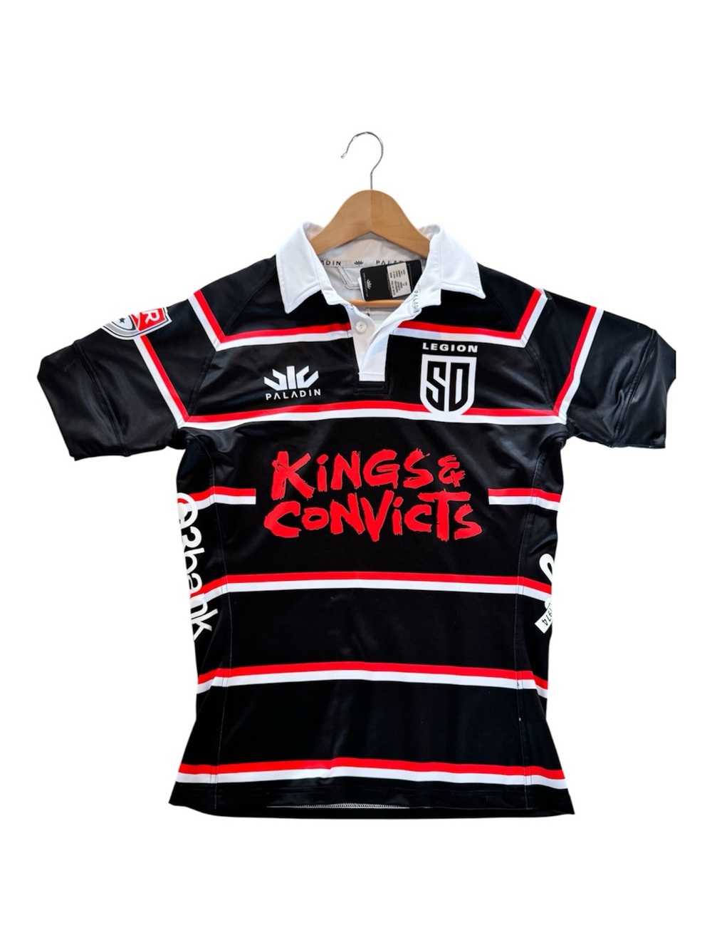 NWT San Diego Legion Rugby Team Polo Jersey Paladin Men L – #12 Kings & Convicts